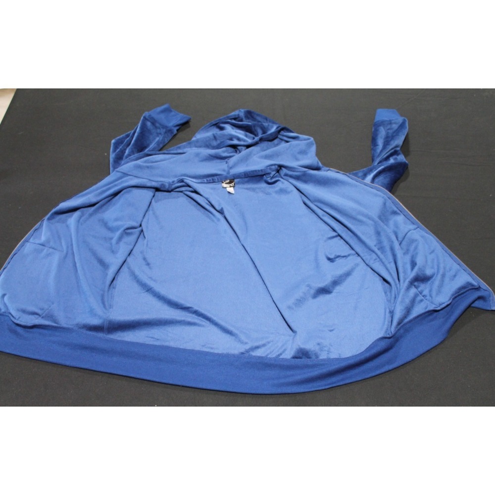 Felina Velour Lounge Set Womens XXL Blue Zip Hoodie Jogger Pants 2 Piece - Picture 6 of 14